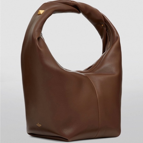 VALENTINO GARAVANI Small Roman Stud Leather Hobo Bag - Picture 2 of 5